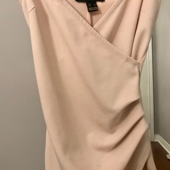 Light Pink Asymmetrical Bodycon Dress - Picture 5 of 6